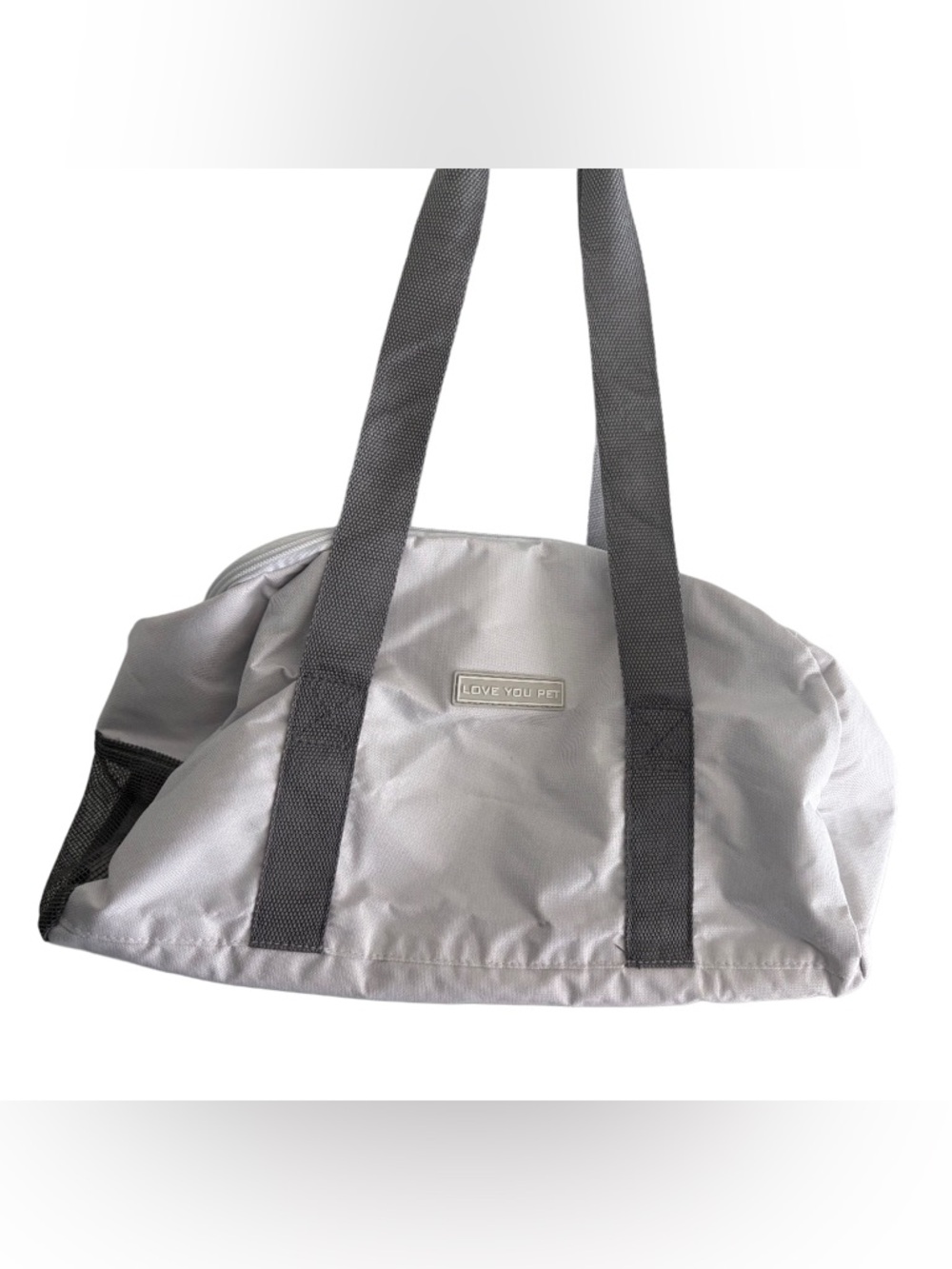 Love You Pet Gray & White Small Pet Carrier Tote